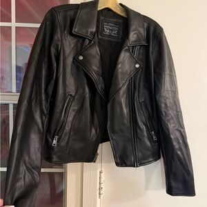Levi's Women's Black Leather Biker Jacket